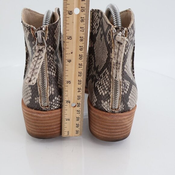 Dolce Vita Women's Tavin Boots Size 7.5 Snake Print Vegan Ankle Low Block Heel - Picture 5 of 11